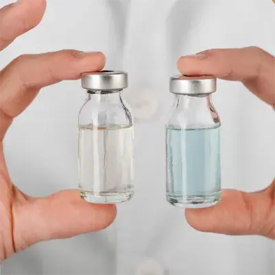 Injektionstherapie Naturheilpraxis Gransch Zwei Ampullen als Symbolbild für Injektionstherapie